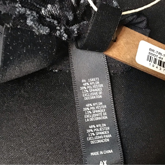 - Skims NWT Soot Colored Triangle Bra Size 4X (BR-TRI-1117) - Picture 4 of 4